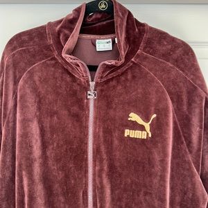 NWOT Puma Men’s Iconic T7 Velour Track Jacket XL Burgundy